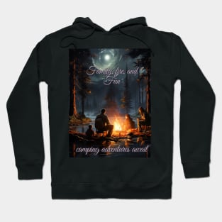 Camping-Family, Fire, and Fun: Camping Adventures Await! Hoodie